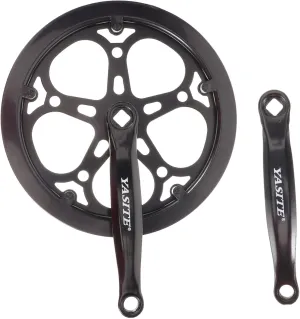 1 Set Bicycle Crankset Metal Sprocket Gear Crankset Mountain Bike Crankset Single Speeds Crankset for Bike Single Chain Wheel with Hand Crank Accessories