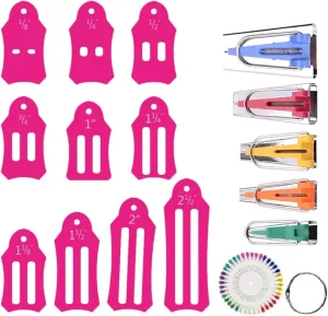 1 Set Pin Bag Fabric Sewing Maker Quilting Tools Fabric Bias Tape Maker Sewing Supplies Sewing Tool Bias Tape Makers Bias Tape Maker Tool Tools for Quilting Binding Maker
