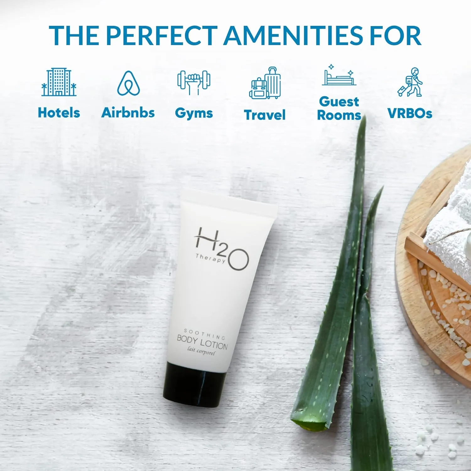 1-Shoppe All-in-Kit H2O Therapy Lotion, Travel Size Hotel Hospitality, 0.85 oz (Case of 20)