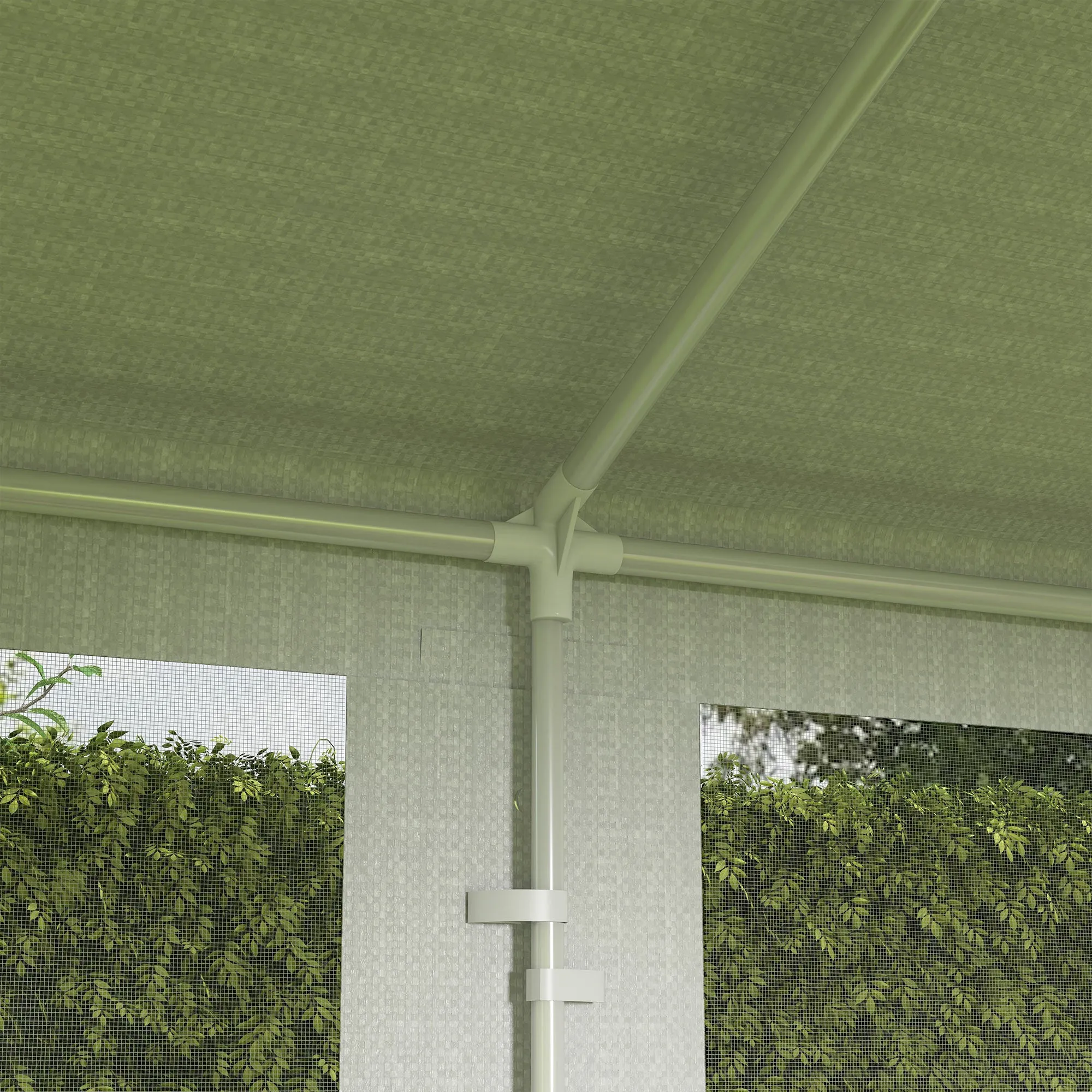 10' x 28' Party Tent, Wedding Canopy with Removable Sidewalls, Shade Shelter, White