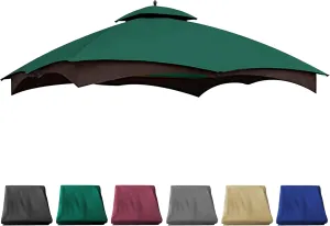 10X12 Replacement Gazebo Cover for Lowe's Gazebo Model #TPGAZ17-002C,TPGAZ17-002 (Forest Green)