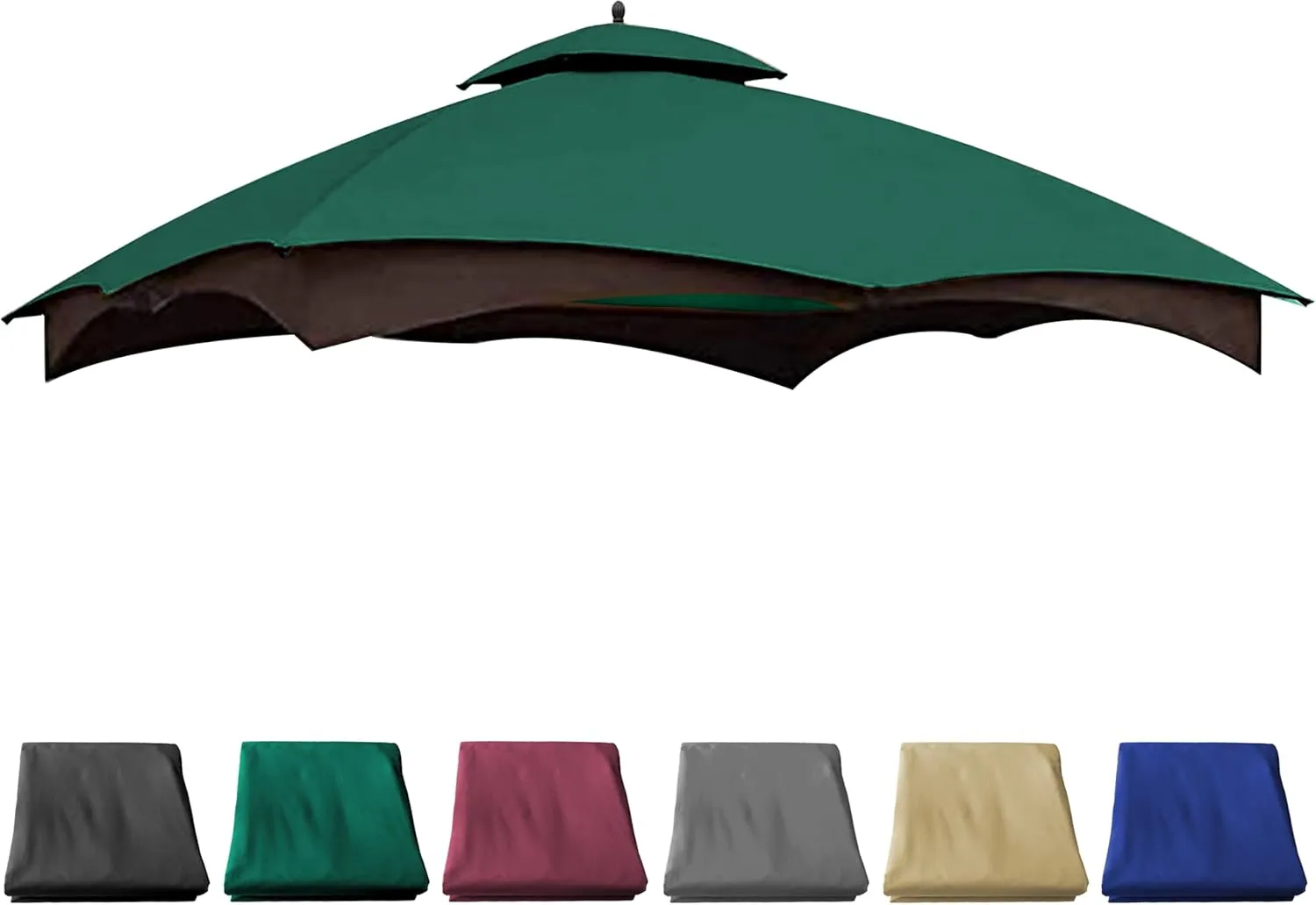 10X12 Replacement Gazebo Cover for Lowe's Gazebo Model #TPGAZ17-002C,TPGAZ17-002 (Forest Green)