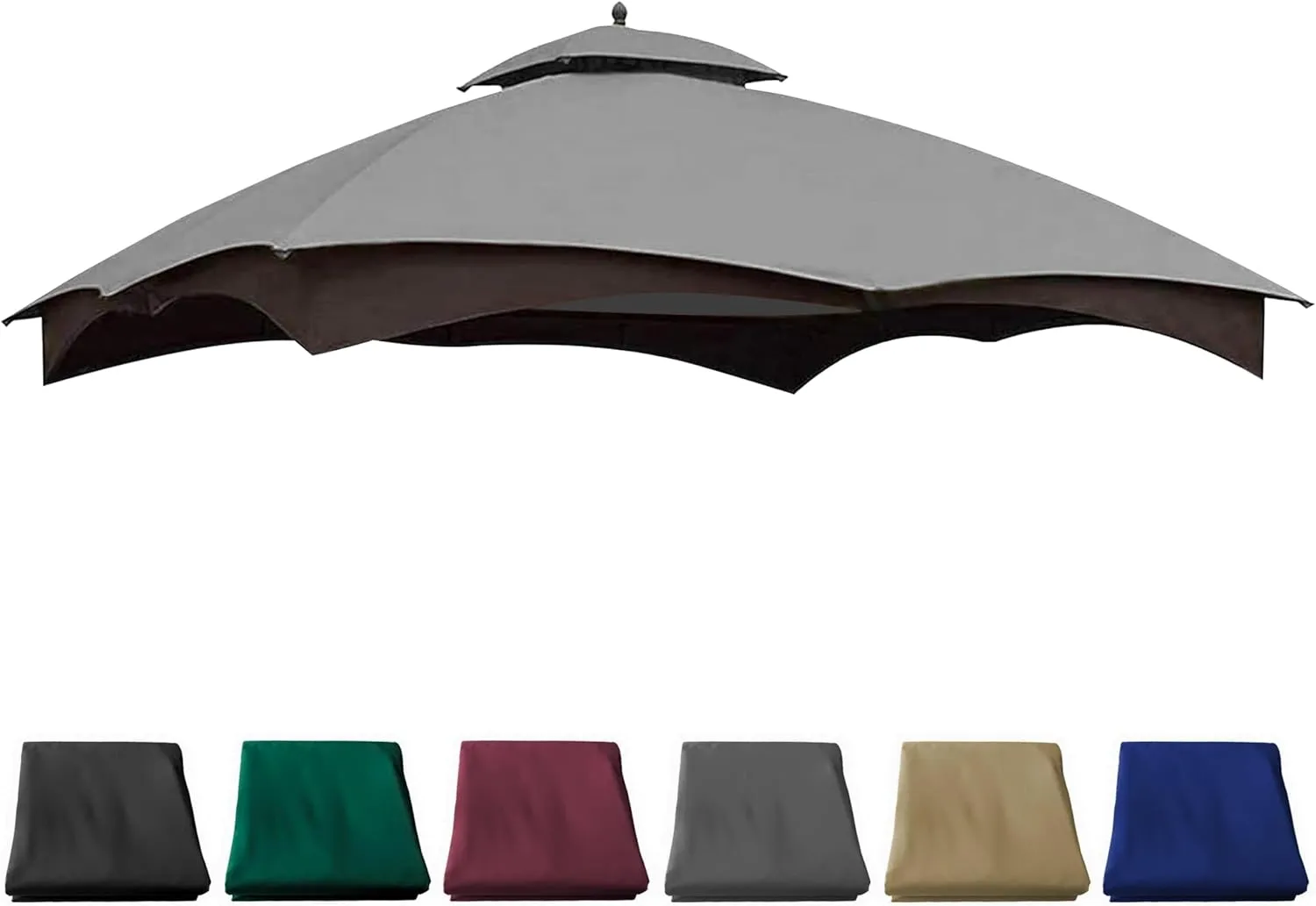 10X12 Replacement Gazebo Cover for Lowe's Gazebo Model #TPGAZ17-002C,TPGAZ17-002 (Grey)