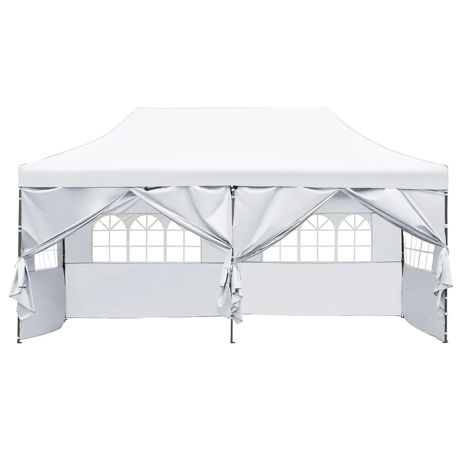10x20 Heavy Duty Canopy Tent, UV Waterproof, 6 Sidewalls for Wedding