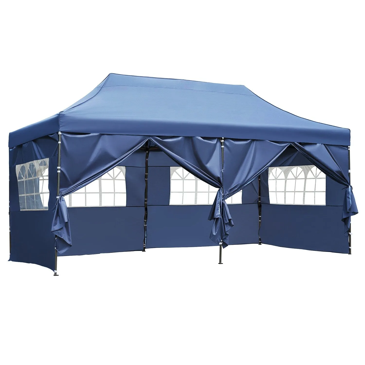 10x20 Heavy Duty Canopy Tent, UV Waterproof, 6 Sidewalls for Wedding