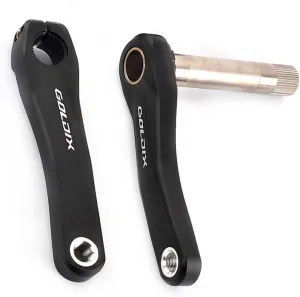 110/127/140/150/155/160mm Bike Crank Arms Hollow Integrated Crankset for Children Bike Folding Bike Cranksets Compatible with 7Speed-12Speed GXP Mounting Aluminum Alloy Black(160mm)