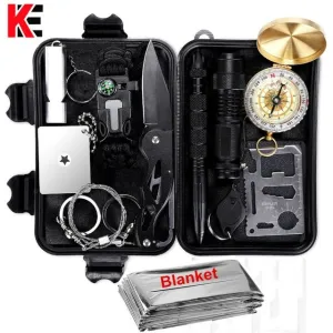 11/12 In 1 Survival Gear Kit Tool Emergency SOS Safety Survival