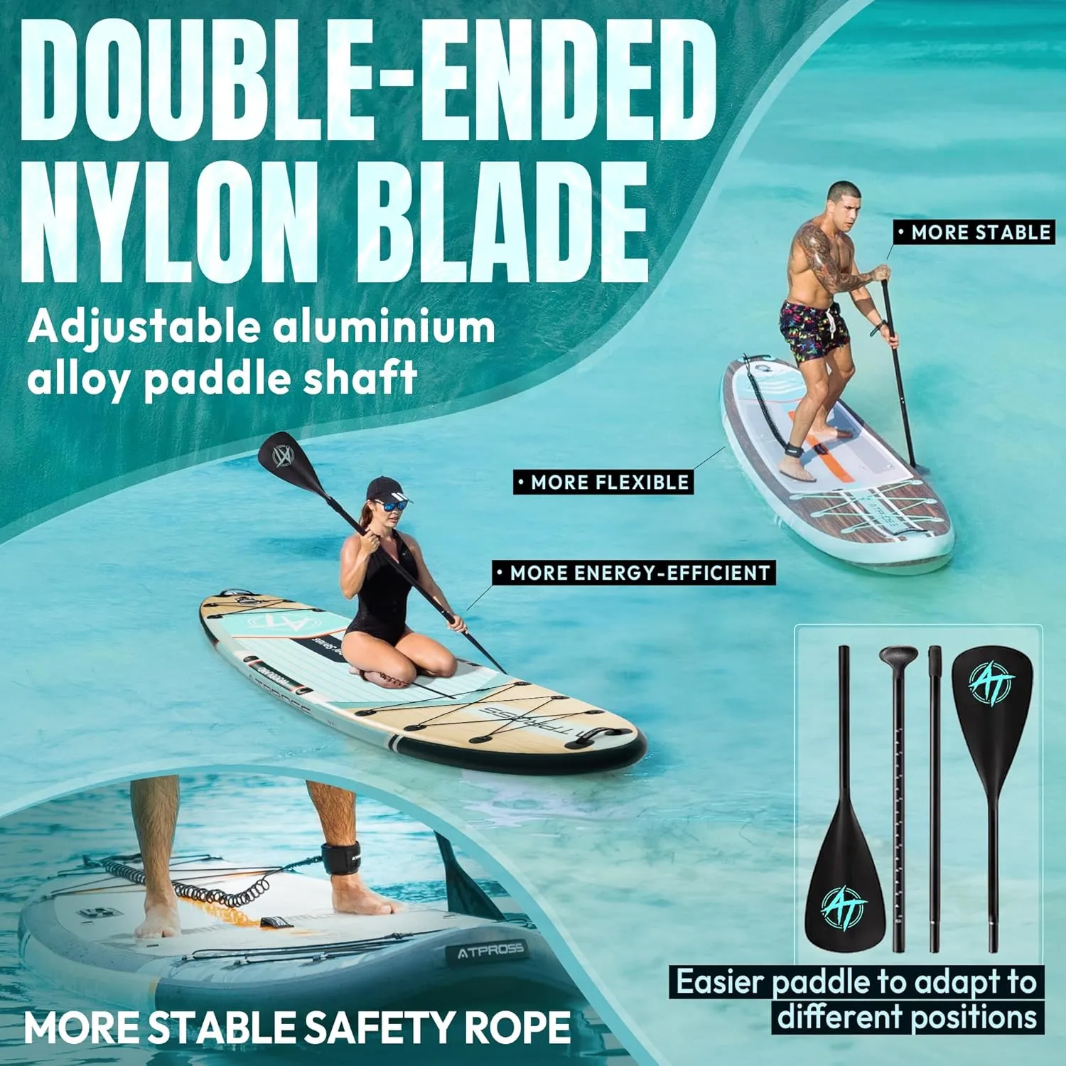 11'6"x35" Inflatable Stand Up Paddle Board 450LBS Weight Capacity Extra Wide Non-Slip Stable Deck Adult SUP,Premium Accessories Kit & Backpackfor Yoga, Fishing, Surf