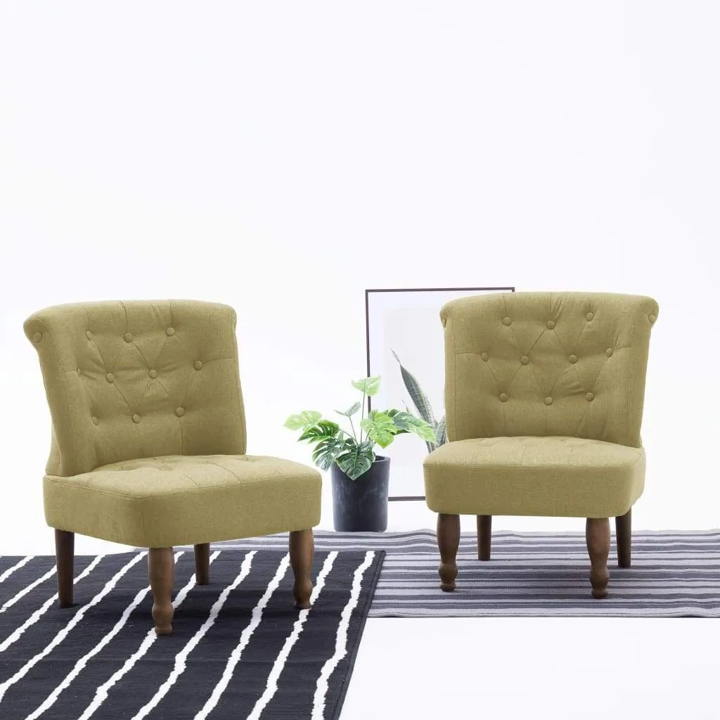 1/2x French Chairs Fabric Lounge Seating Dining Chair Multi Colors