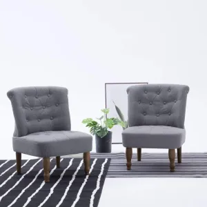 1/2x French Chairs Fabric Lounge Seating Dining Chair Multi Colors