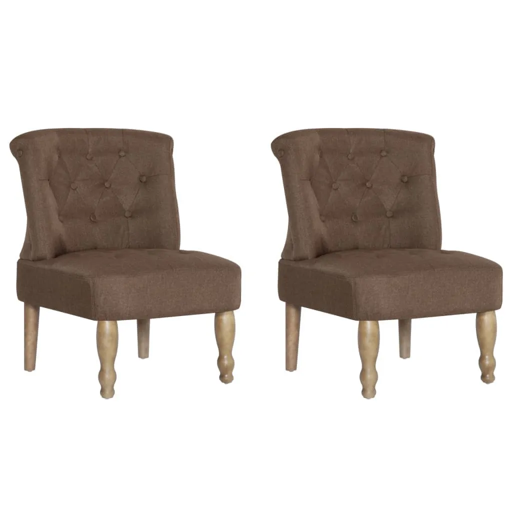 1/2x French Chairs Fabric Lounge Seating Dining Chair Multi Colors
