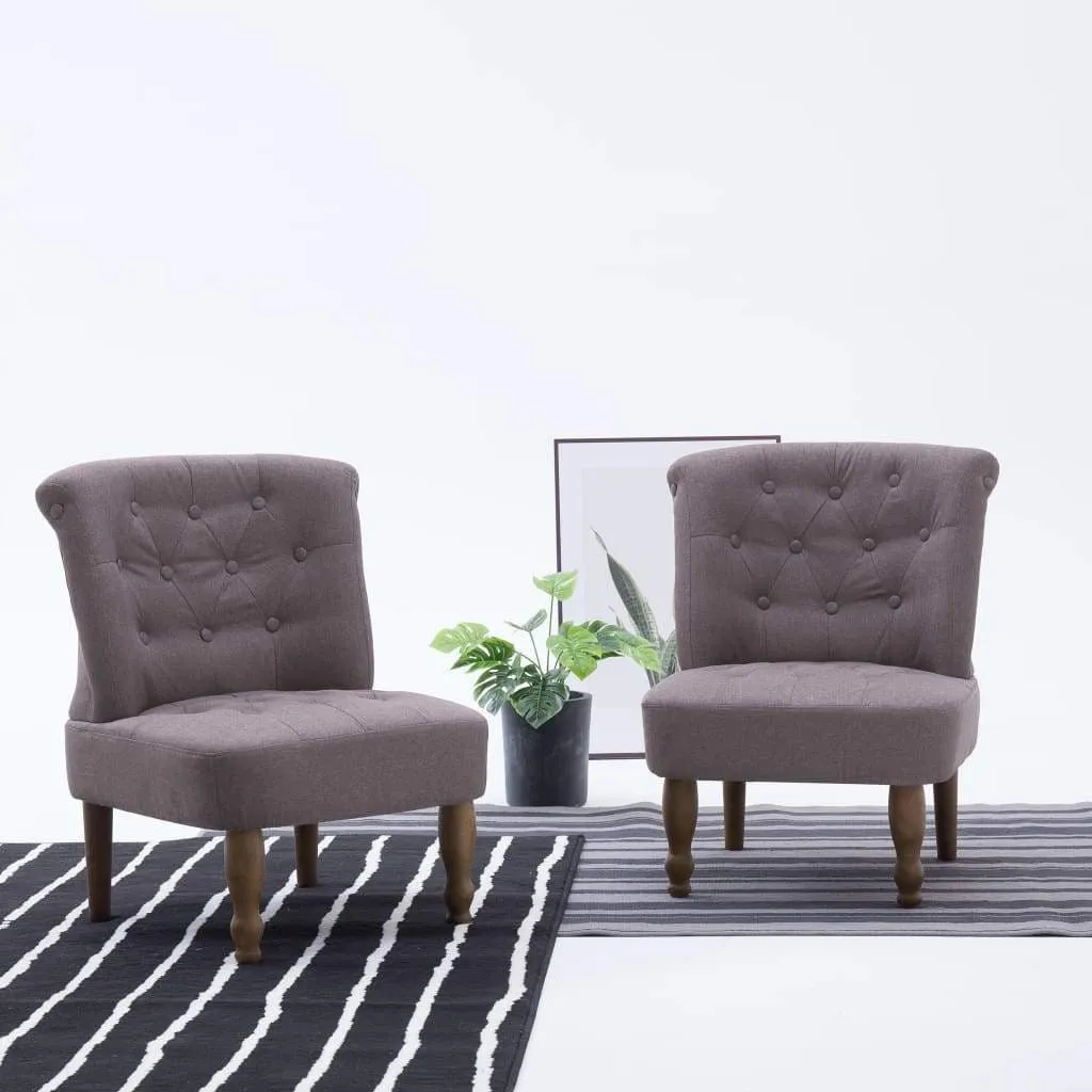 1/2x French Chairs Fabric Lounge Seating Dining Chair Multi Colors