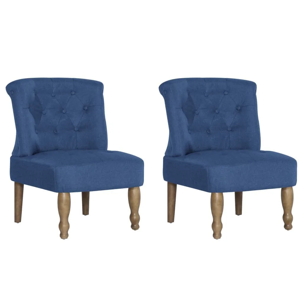 1/2x French Chairs Fabric Lounge Seating Dining Chair Multi Colors