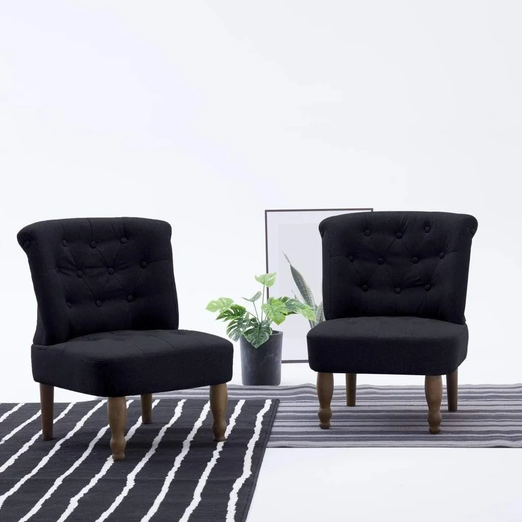 1/2x French Chairs Fabric Lounge Seating Dining Chair Multi Colors