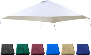 13x13 Canopy Replacement Top with Air Vent Silver Coated Fit for Coleman Oasis, CORE 13 FT x 13 FT Instant Pop Up Canopy Frame, (Beige)