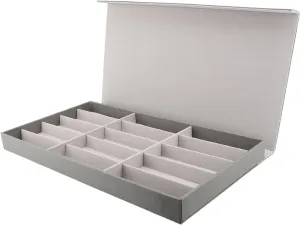 15 Slots Sunglasses Organizer for Women Men, Multi Pairs Eyeglasses Eyewear Display Case, Large Space Glasses Collection Cases, Jewelry Storage Box for Watches Bracelets