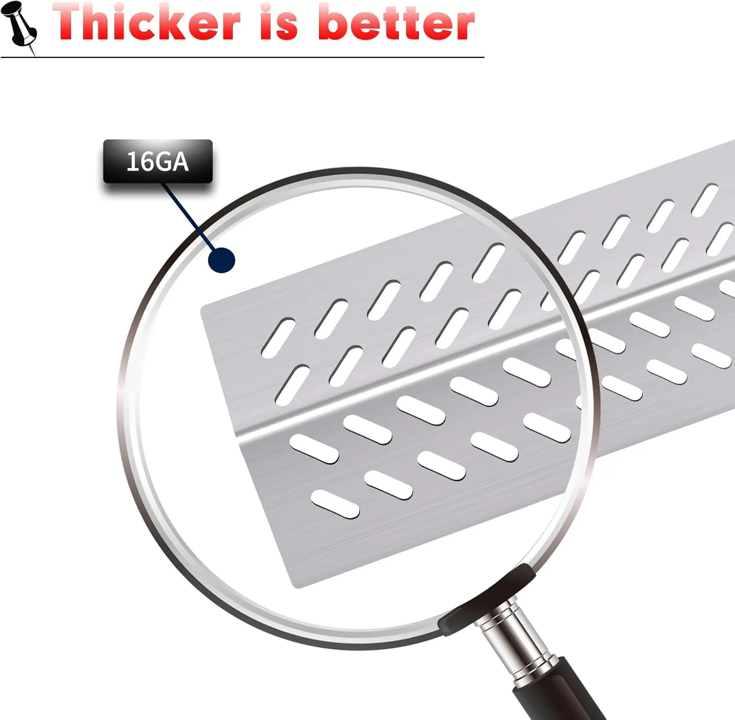 16631 Grill Heat Plates Shield for Bull Grill Replacement Parts, Cal Flame BBQ, Angus 47628 47629, Brahma 57568, Outlaw 26038 26039, Steer Premium 69008, Lonestar Select 87049, 17” Accessories