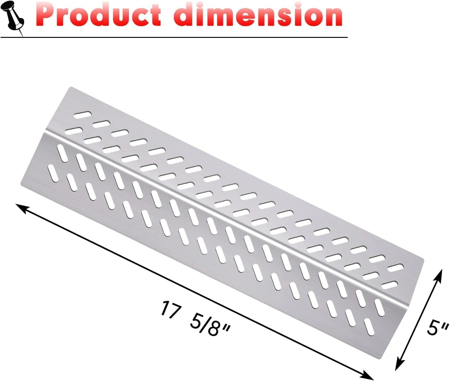 16631 Grill Heat Plates Shield for Bull Grill Replacement Parts, Cal Flame BBQ, Angus 47628 47629, Brahma 57568, Outlaw 26038 26039, Steer Premium 69008, Lonestar Select 87049, 17” Accessories