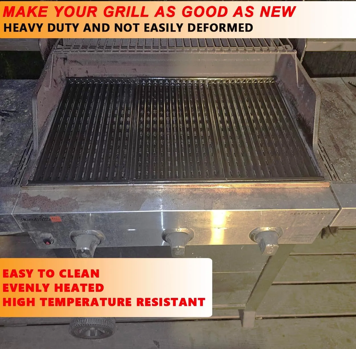 17 inch Infrared Grill Grates for CharBroil G460-0500-W1 Performance Tru Infrared 3 Burner Grill Replacement Parts, Char-broil 463371116 463370919 463344116 463370015 463335115 463335014 Parts, 3 PCS
