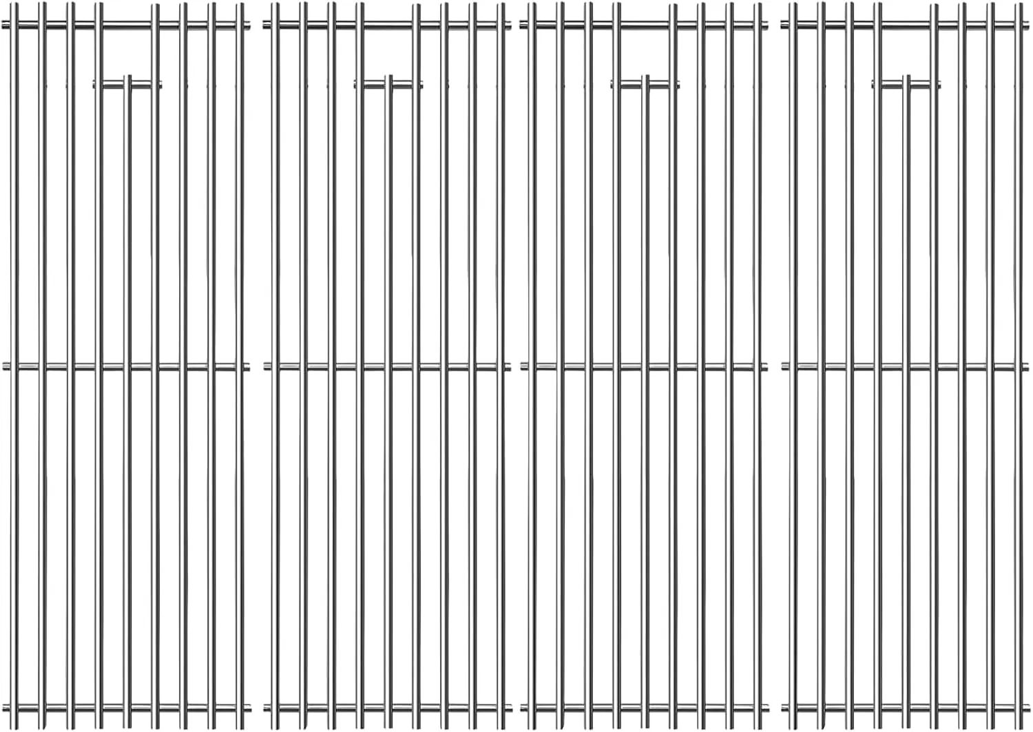 19-3/4" Stainless Steel 4 Cooking Grates Replacement Parts for Chargriller 2121, 2123, 2222, 2828, 3001, 3008, 3030, 3072, 3232, 3725, 4000, 4001, 4008, 4208, 5050, 5252 King Griller 3008, 5252 Grill