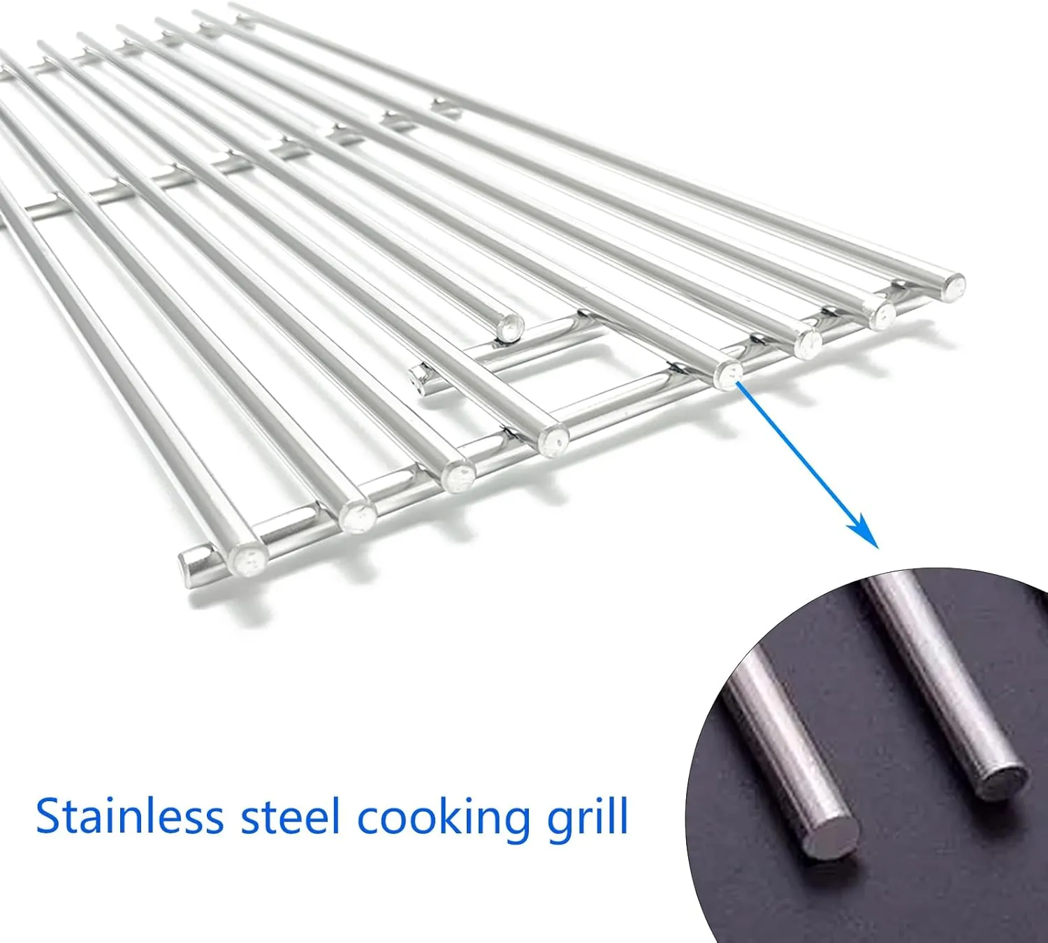 19-3/4" Stainless Steel 4 Cooking Grates Replacement Parts for Chargriller 2121, 2123, 2222, 2828, 3001, 3008, 3030, 3072, 3232, 3725, 4000, 4001, 4008, 4208, 5050, 5252 King Griller 3008, 5252 Grill