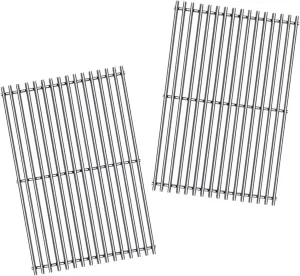 19.25 inch Stainless Steel Grill Grates Grid Replacement for Brinkmann 810-2200-0, 810-2310-0, Charbroil 4632210, 4632215, Charmglow 810-7450S, Broil-Mate, Grill Chef and Turbo Gas Grill Parts