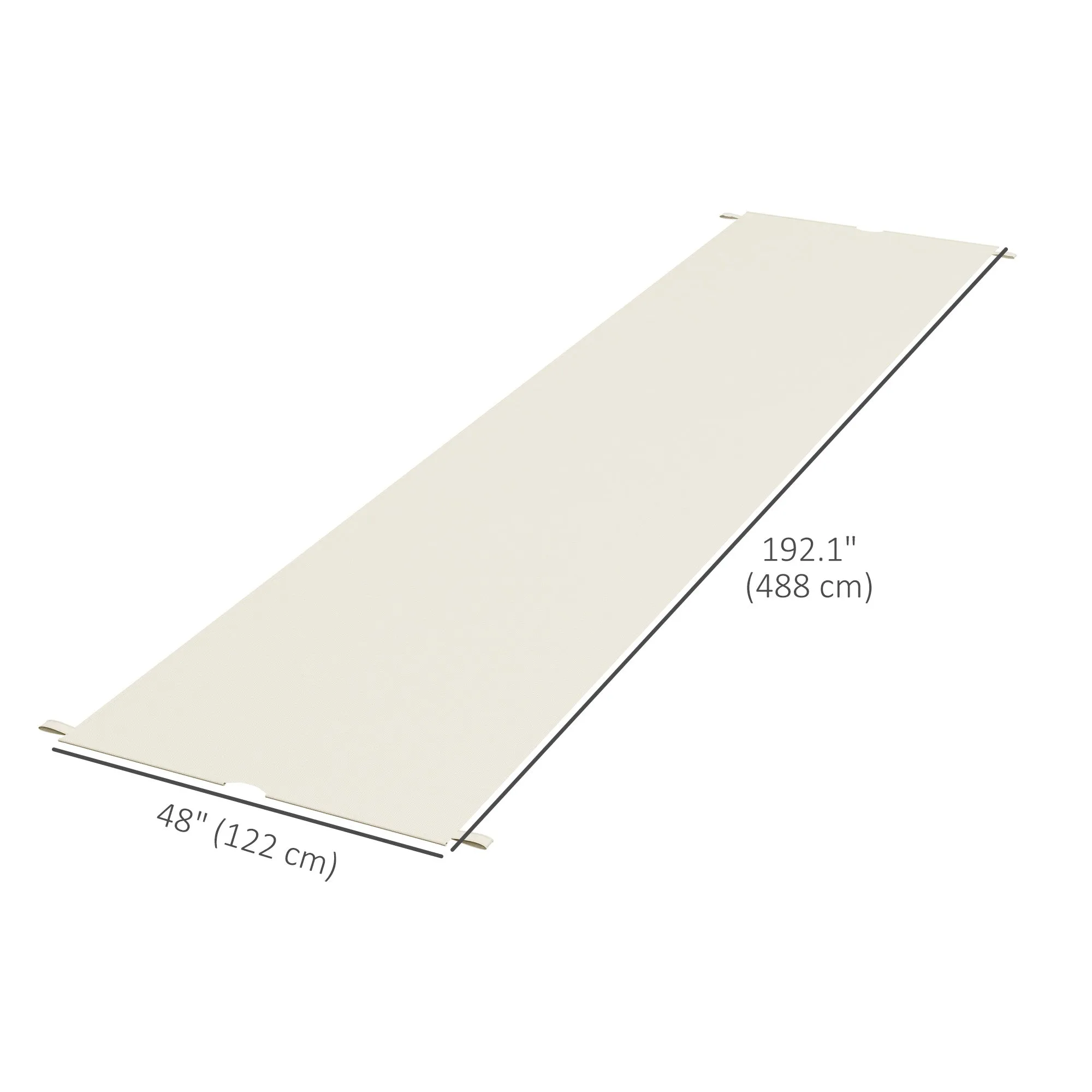 2-Pack 16' x 4' UV-Blocking Pergola Shade Covers, for 10 x 10ft Pergola, Cream White