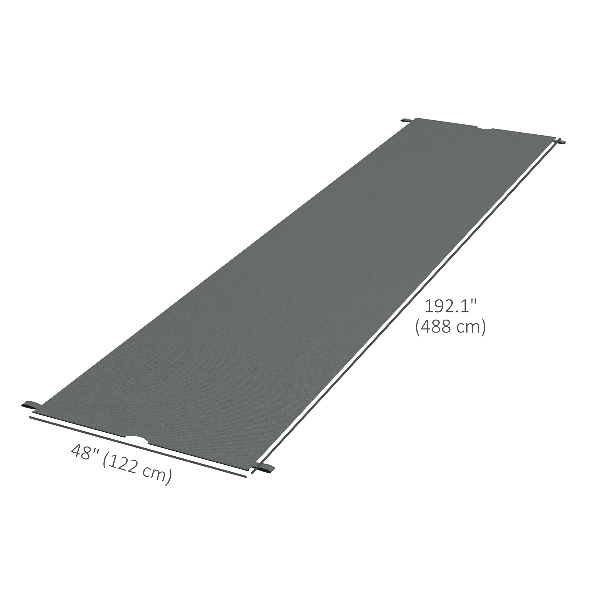 2-Pack 16' x 4' UV-Blocking Pergola Shade Covers, for 10 x 10ft Pergola, Dark Grey