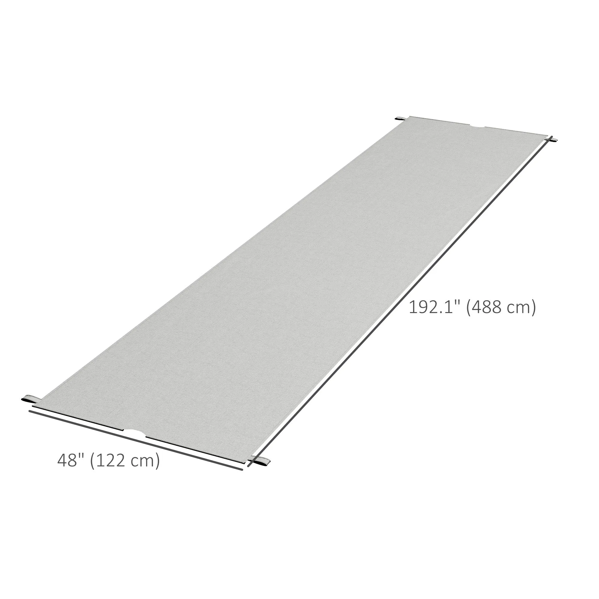 2-Pack 16' x 4' UV-Blocking Pergola Shade Covers, for 10 x 10ft Pergola, Light Grey