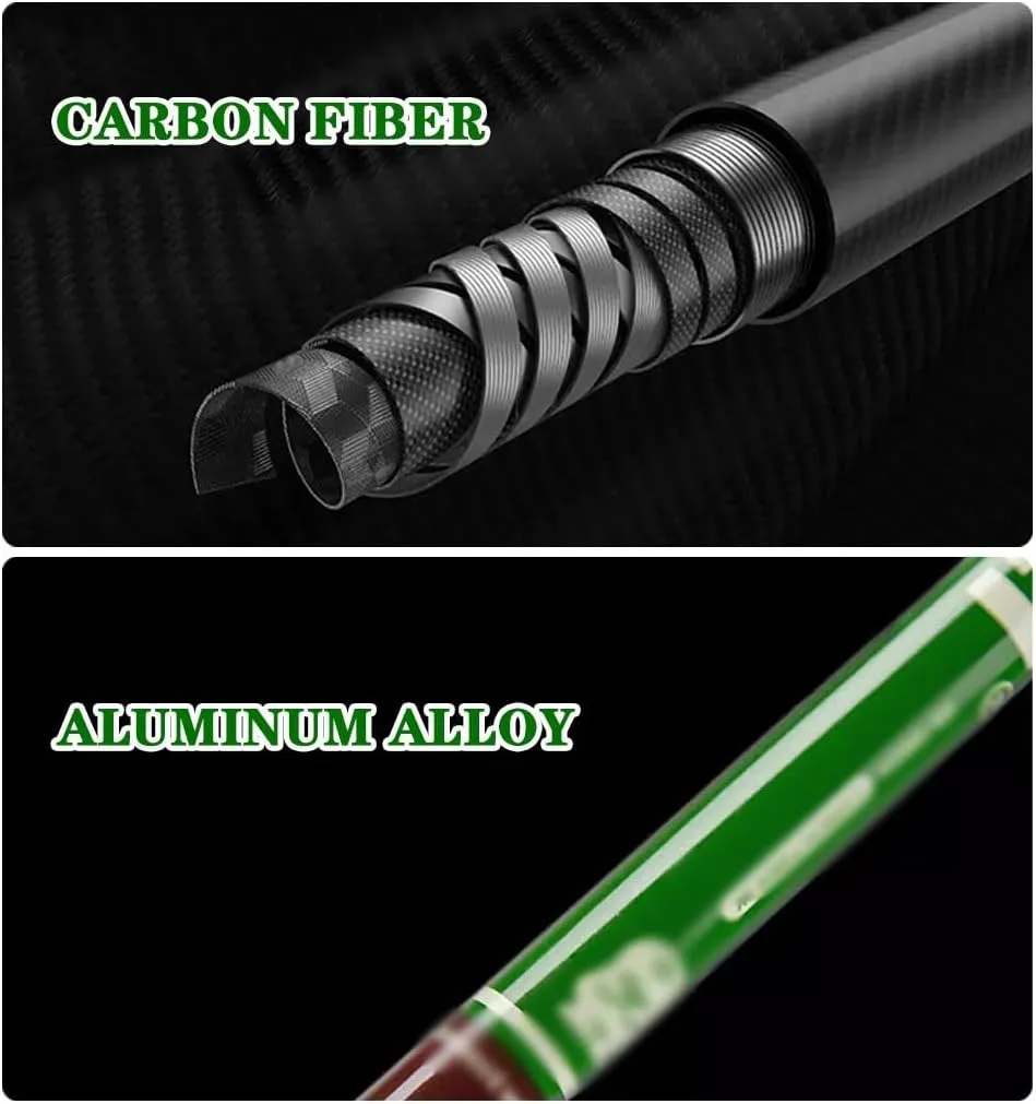 2-Pack Summer Trekking Poles, Retractable Walking Stick with Cork Grip, Non-Slip, Carbon Fiber   Aluminum Alloy, for Climbing, Traveling