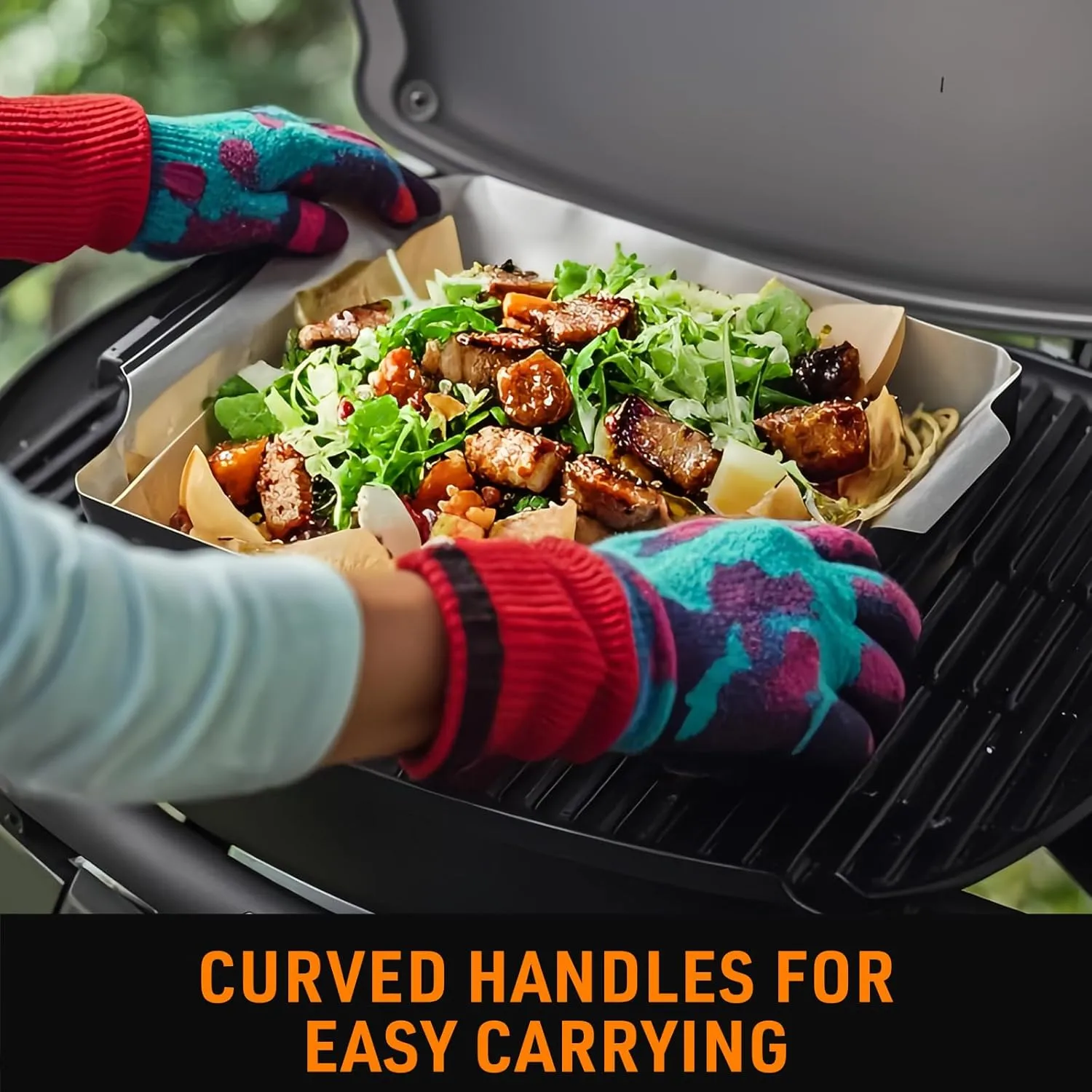 2 Pack Vegetables Grill Baskets for Veggies,Grill Basket for Outdoor Grill,Stainless Steel Grill Basket,Grilling Accessories for & Smokers