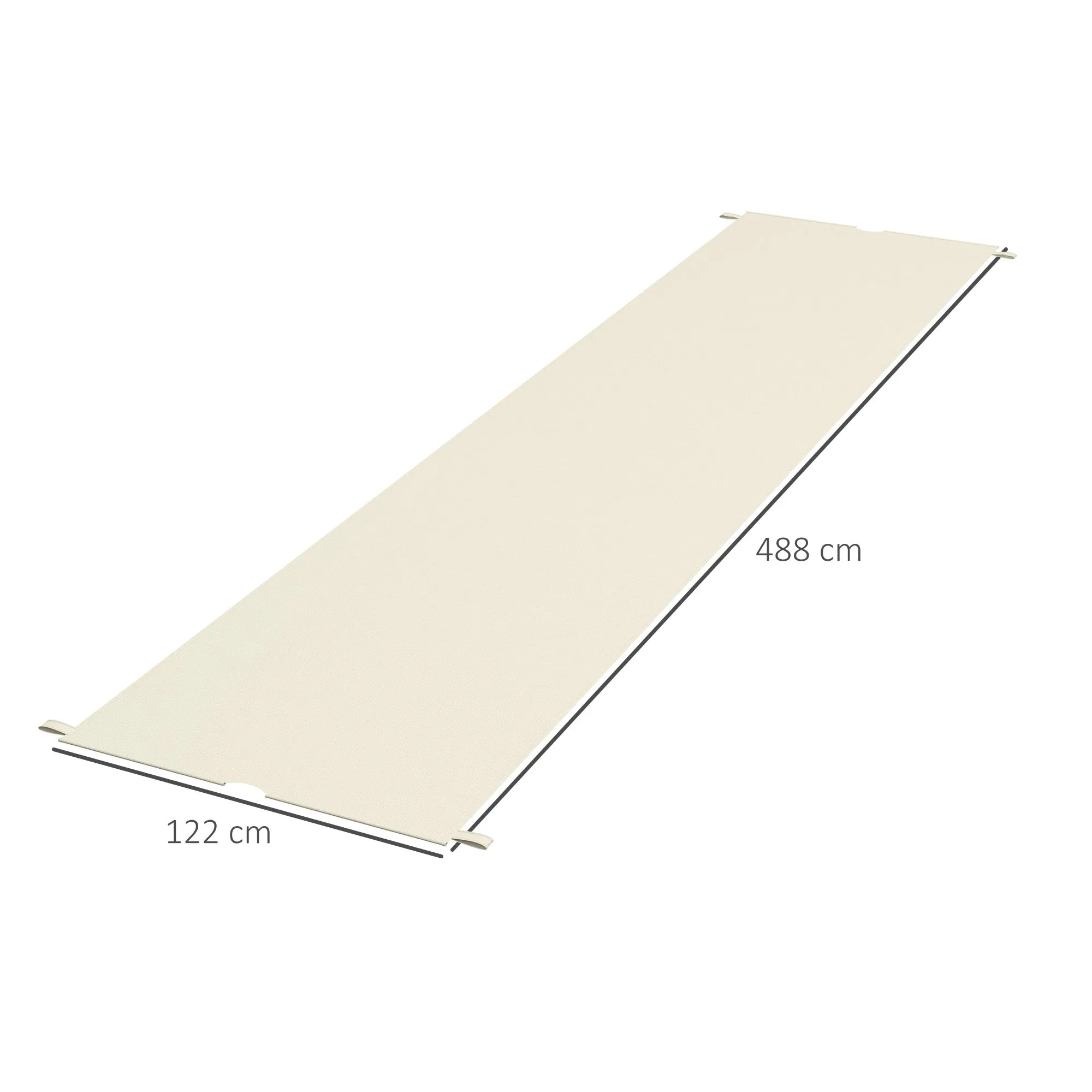 2 PCS UV Protection Pergola Cover, Easy to Install, for 3 x 3m Pergola, Cream White