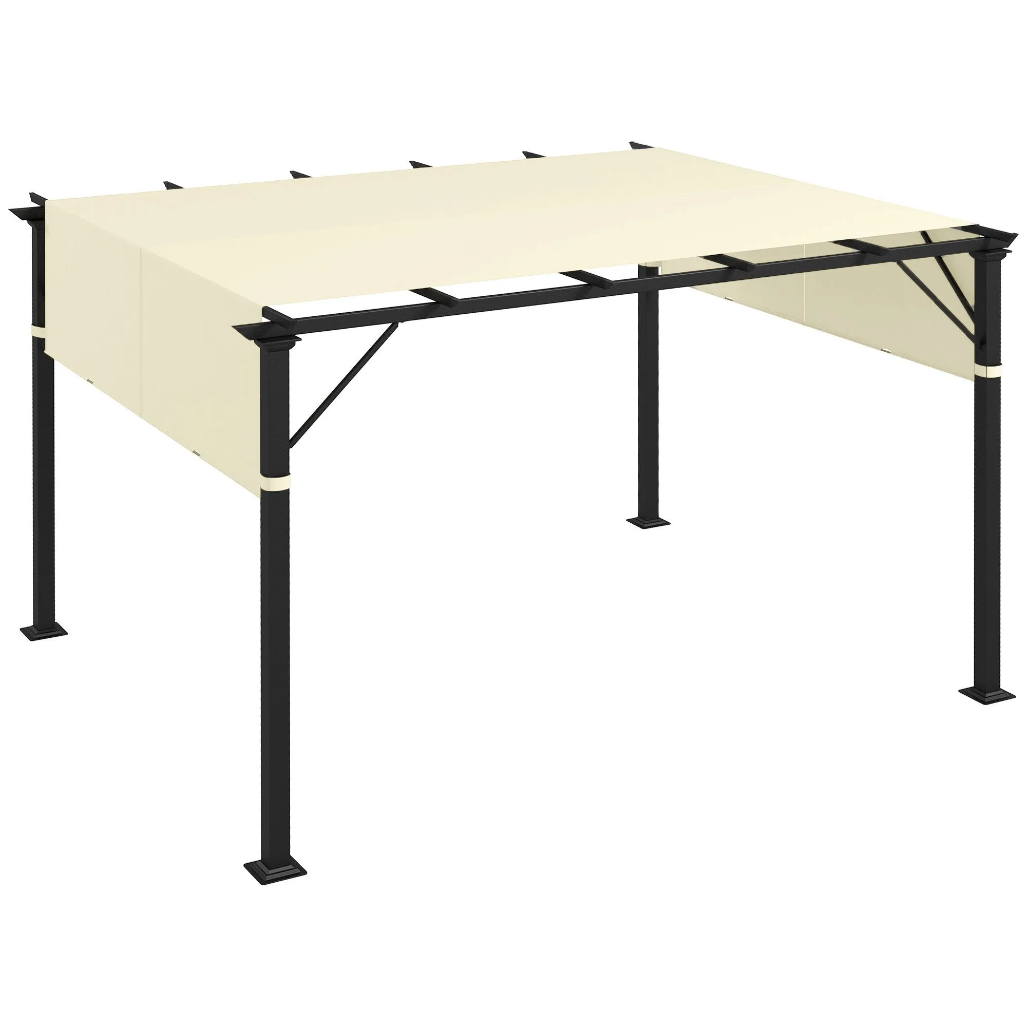 2 PCS UV Protection Pergola Cover, Easy to Install, for 3 x 3m Pergola, Cream White