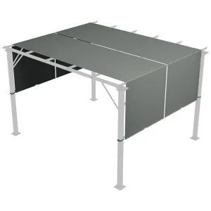 2 PCS UV Protection Pergola Cover, Easy to Install, for 3 x 3m Pergola, Dark Grey