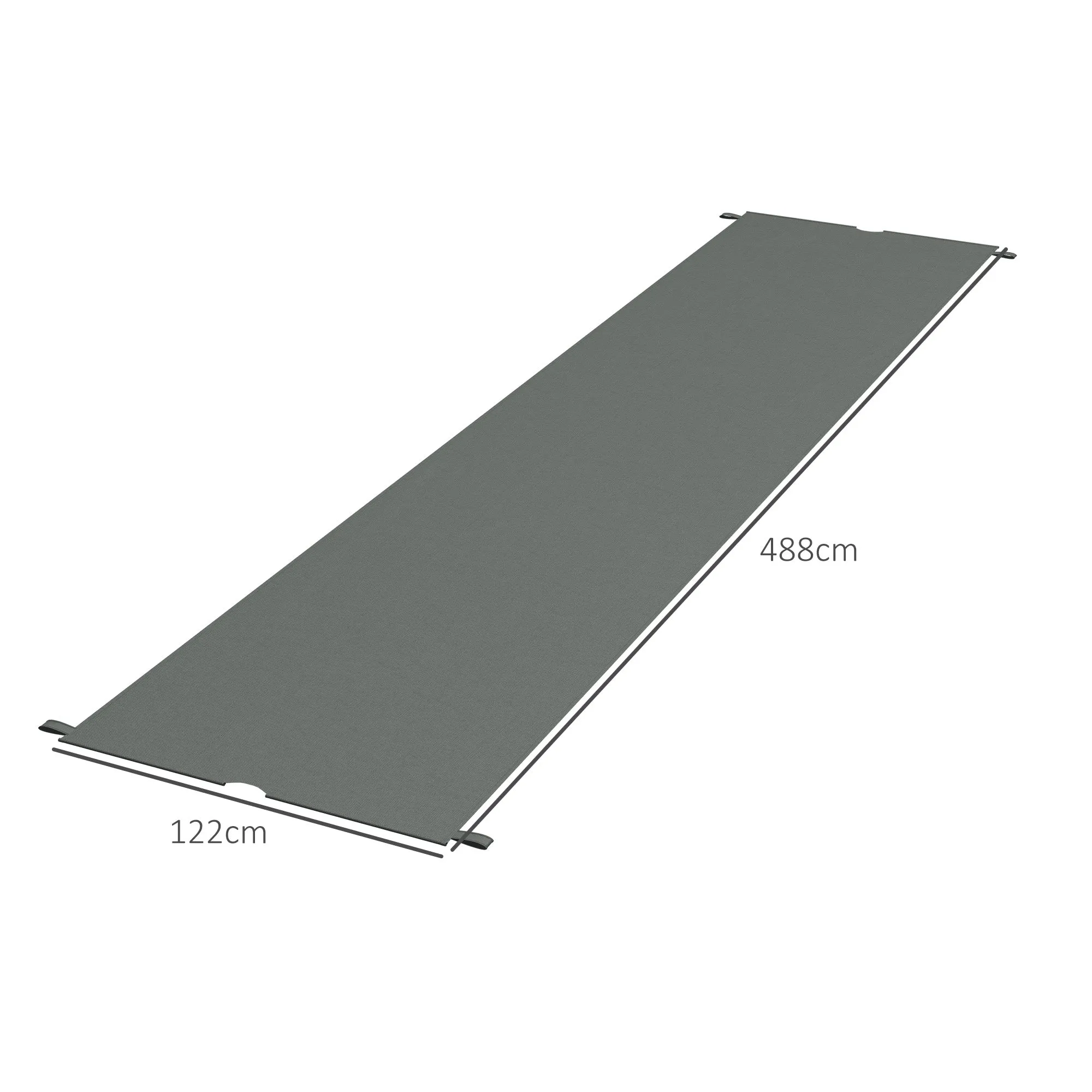 2 PCS UV Protection Pergola Cover, Easy to Install, for 3 x 3m Pergola, Dark Grey