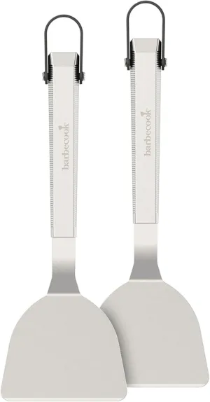 2 Plancha Spatula Set, Grill Accessories for Plancha, Premium Plancha Spatula Grill Plate, Made of Stainless Steel, 33 cm