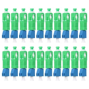 20 Pack SC/APC Male to LC/UPC Female Singlemode Adapter Fiber Optic Connector FTTH Adaptor Convertor for Visual Fault Locator