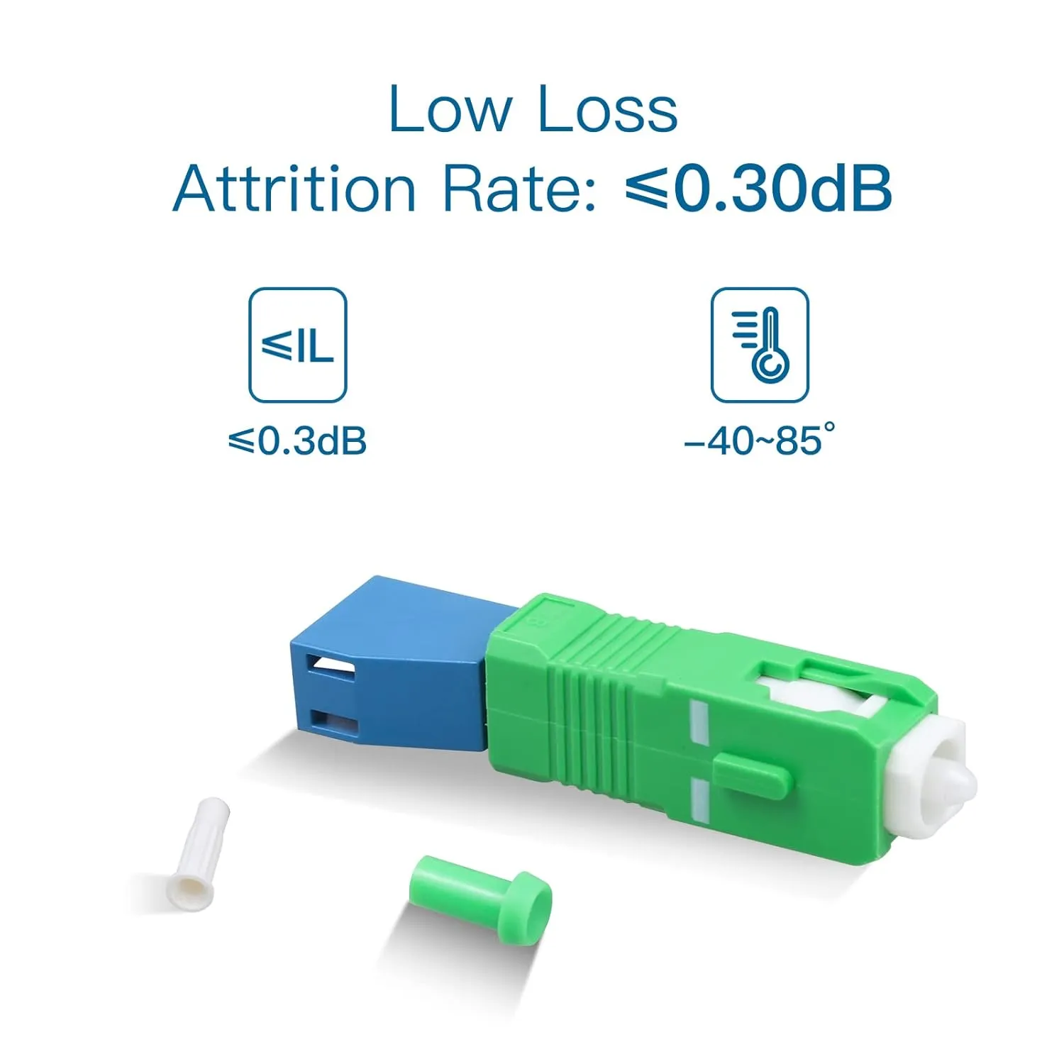 20 Pack SC/APC Male to LC/UPC Female Singlemode Adapter Fiber Optic Connector FTTH Adaptor Convertor for Visual Fault Locator