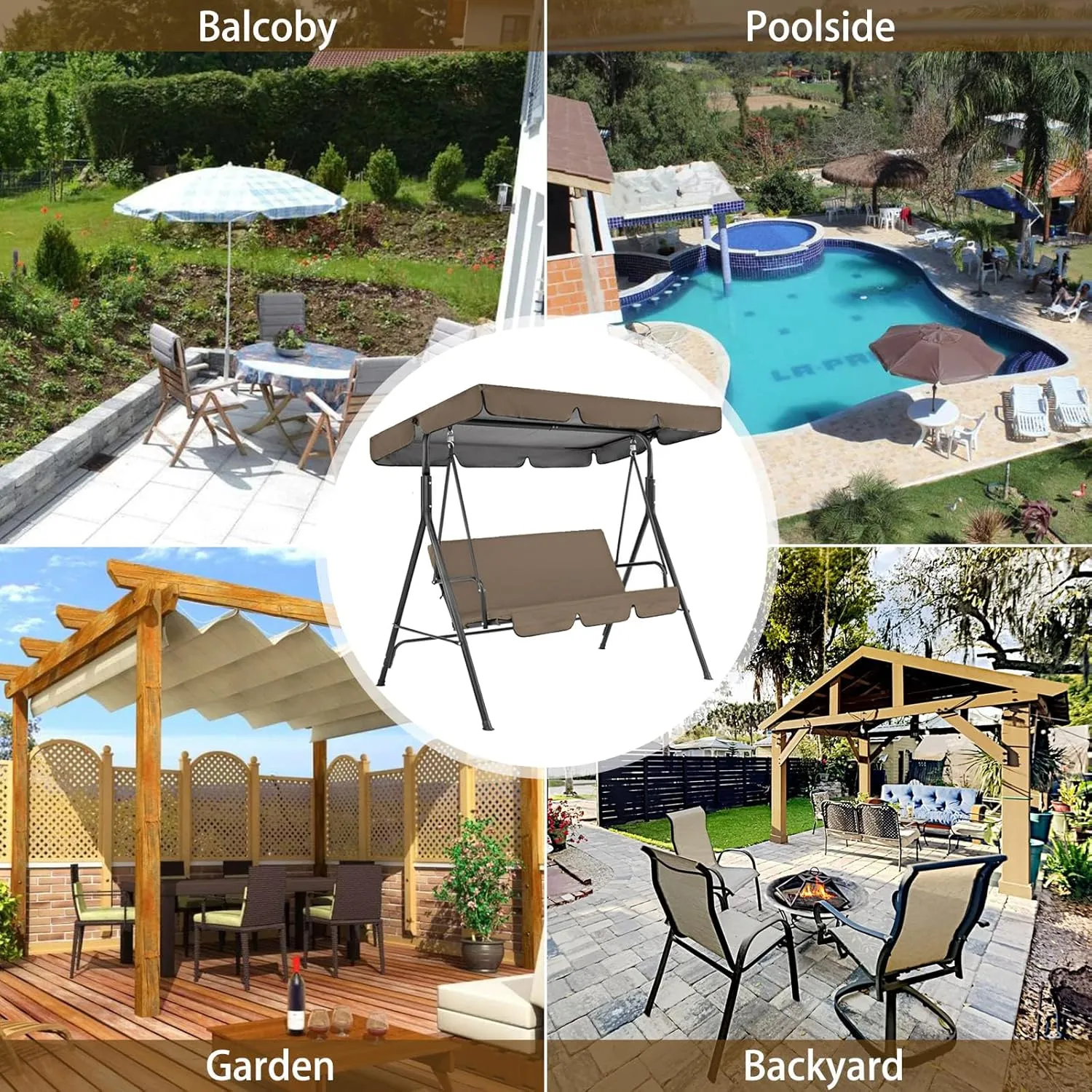 2024 New Swing Chair Canopy Replacement, Outdoor Patio Swing Replacement top 2 and 3 Seater Waterproof Windproof Anti-UV, Heavy Duty Rip Proof Hammock Top Outdoor Swing Covers (Red, 65x45x6inch)