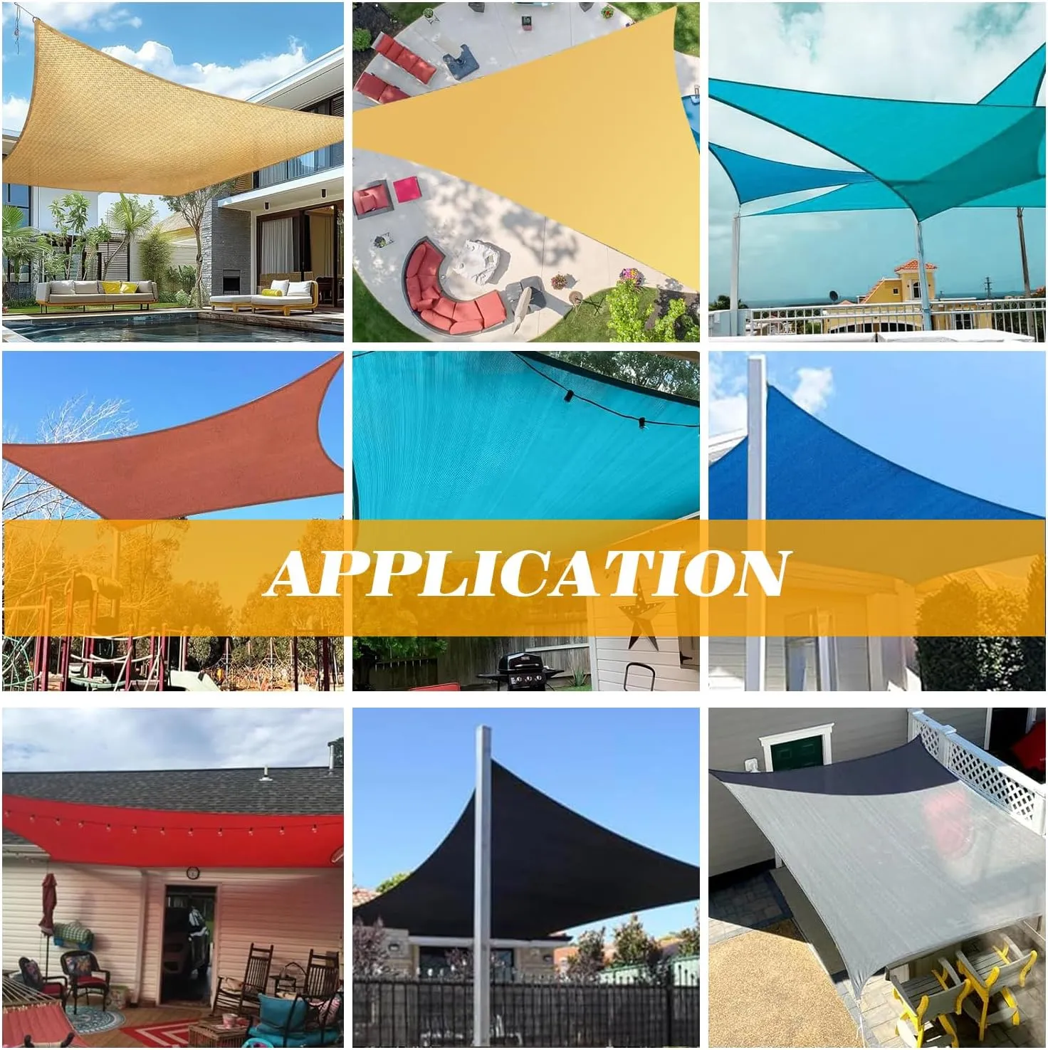 20'x20'x20' Sun Shade Sail Triangle Outdoor UV Block Canopy Sunshade Cover for Backyard Porch Pergola Deck Garden Patio, Sand