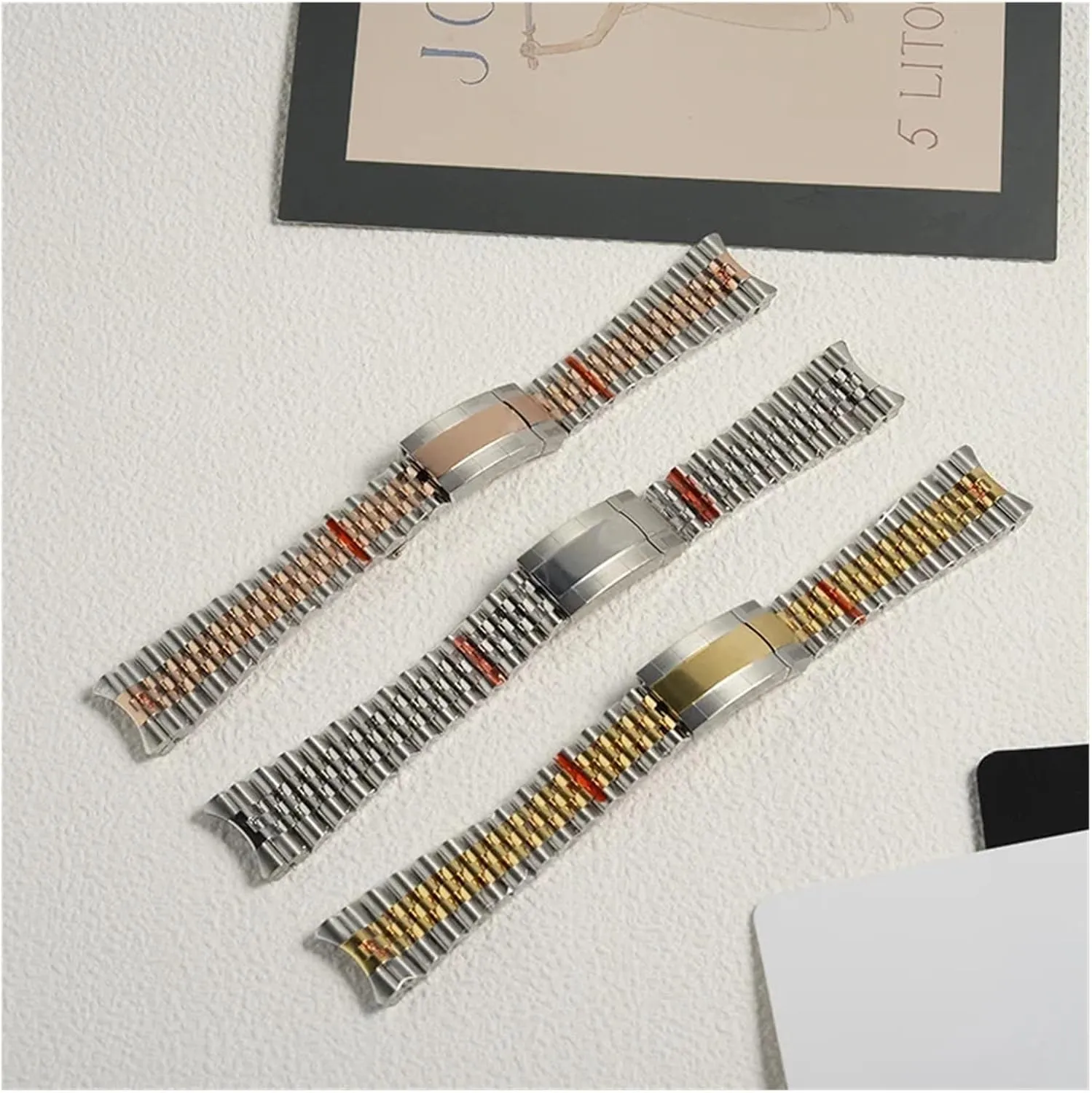 21mm 904L Stainless Steel Bracelet Watch Band Strap