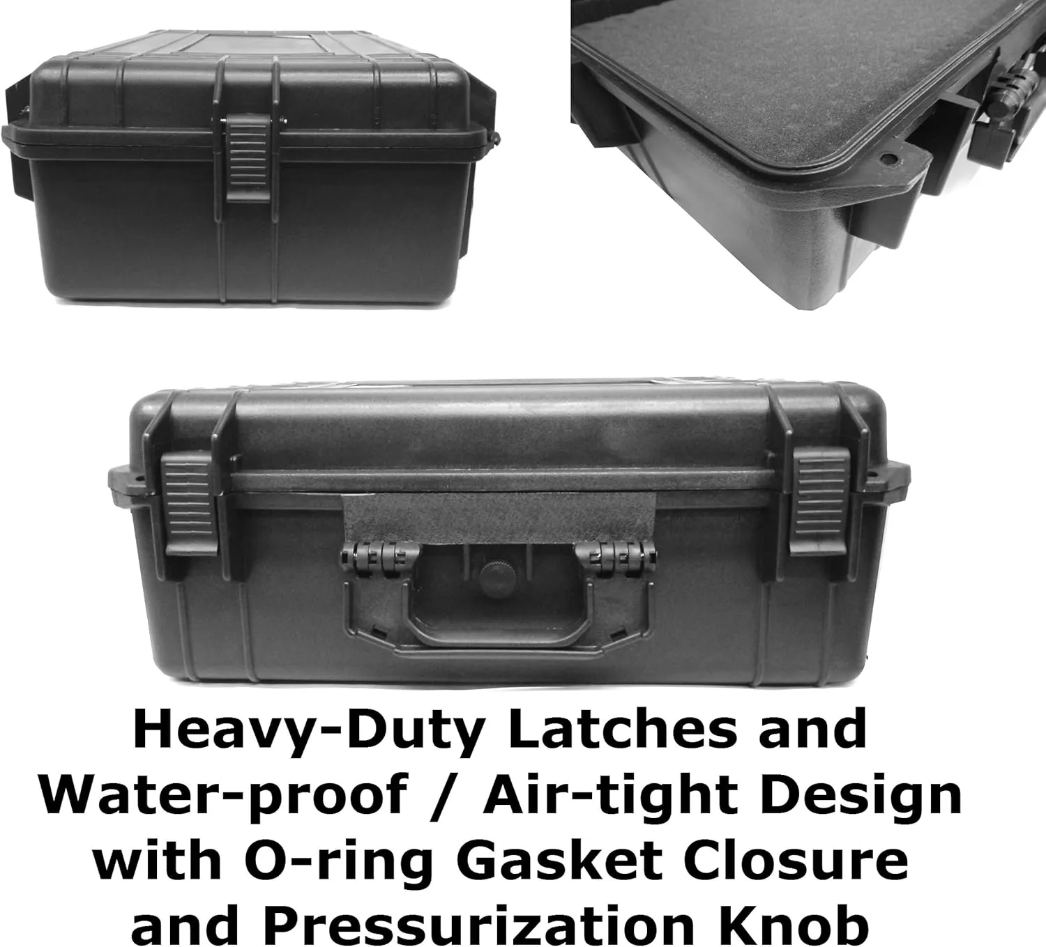 23 inch XL Airtight Travel Case with Impact Absorbing Protective Customizable Foam