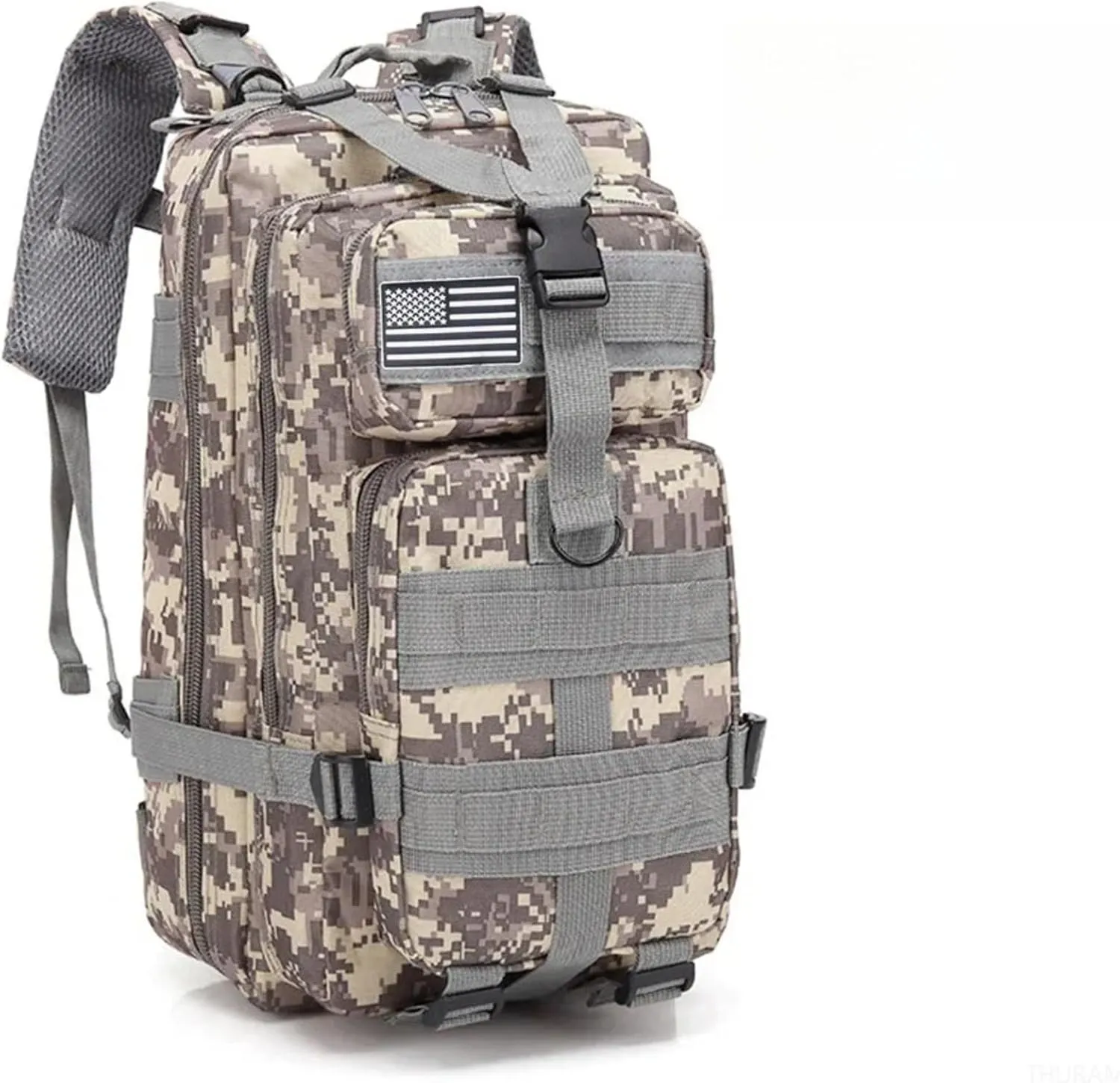 25L 50L Water-Resistant Nylon Backpack Outdoor Camping Hiking Trekking Durable Daypack Molle System (25L (ACU))