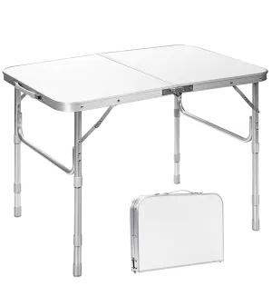 26 in. H Rectangle Aluminum Folding Portable Outdoor Picnic Table