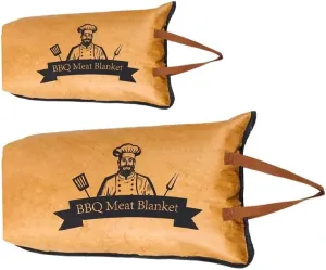 2PCS Large And Small Party Packs Reusable BBQ Meat Resting Blanket - Insulated Smoker Bag for Large Briskets, Pork Shoulders & Turkeys, Wide Mouth Design, for Grill Masters