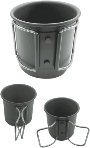 2PCS Outdoor Camping Water Cup 300ml Portable Folding Aluminum Hiking Mug(White)