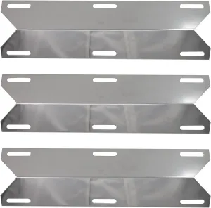 3-Pack BBQ Grill Heat Shield Plate Tent Replacement Parts for Charmglow 720-0536 - Compatible Barbeque Stainless Steel Flame Tamer, Guard, Deflector, Flavorizer Bar, Vaporizer Bar, Burner Cover 15"