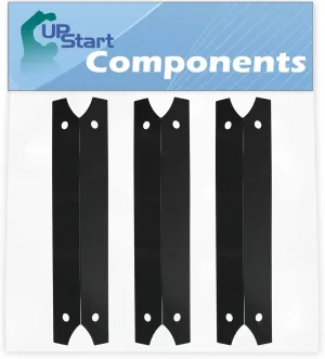 3-Pack BBQ Grill Heat Shield Plate Tent Replacement Parts for Charmglow 810-7440-F - Compatible Barbeque Porcelain Steel Flame Tamer, Flavorizer Bar, Vaporizer Bar, Burner Cover 17 3/4"
