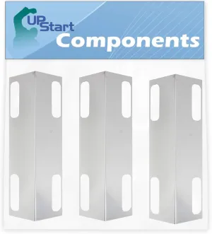 3-Pack BBQ Grill Heat Shield Plate Tent Replacement Parts for Ducane Affinity 3100 - Compatible Barbeque Stainless Steel Flame Tamer, Flavorizer Bar, Vaporizer Bar, Burner Cover 15 3/8"