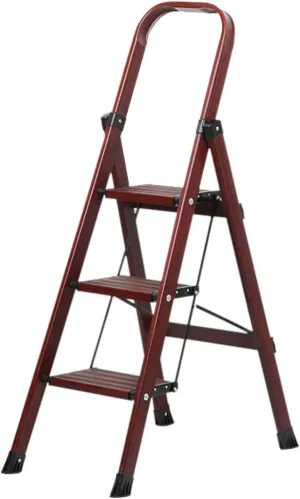 3-step/4-step Pedal Ladder Multifunctional Folding Herringbone Ladder Lightweight Aluminum Alloy Portable Ladder (Size : 3 Step Ladder)